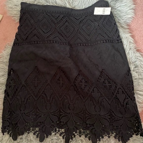 Anthropologie Black Lace Skirt - Picture 1 of 11
